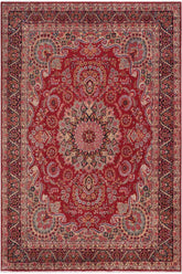 handmade Traditional Tabriz Red Blue Hand Knotted RECTANGLE 100% Wool Pile area rug 10x13